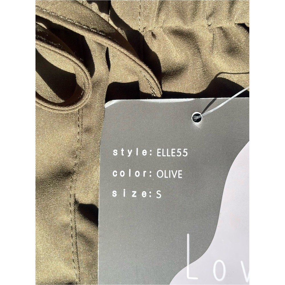 NWT Olive Cargo Shorts Y2K Streetwear Festival Coastal Cowgirl Outdoorsy Travel - Picture 6 of 7